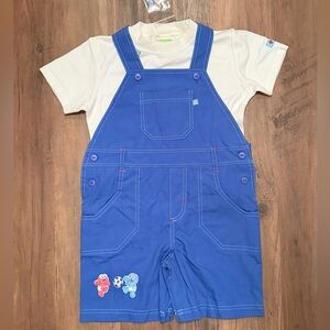 Vintage Sesame Street Blue shortalls with T-Shirt
